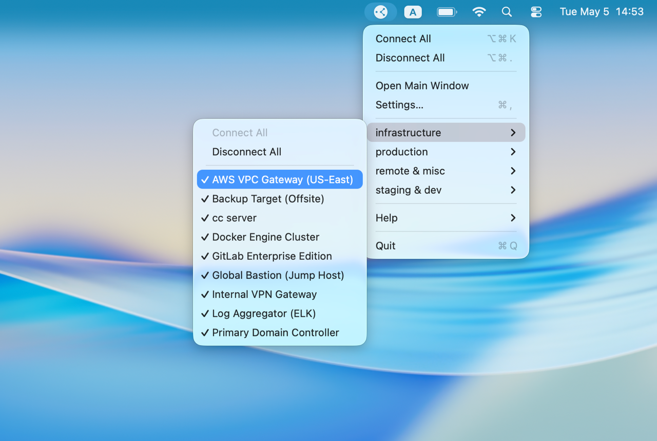 Menu bar icon